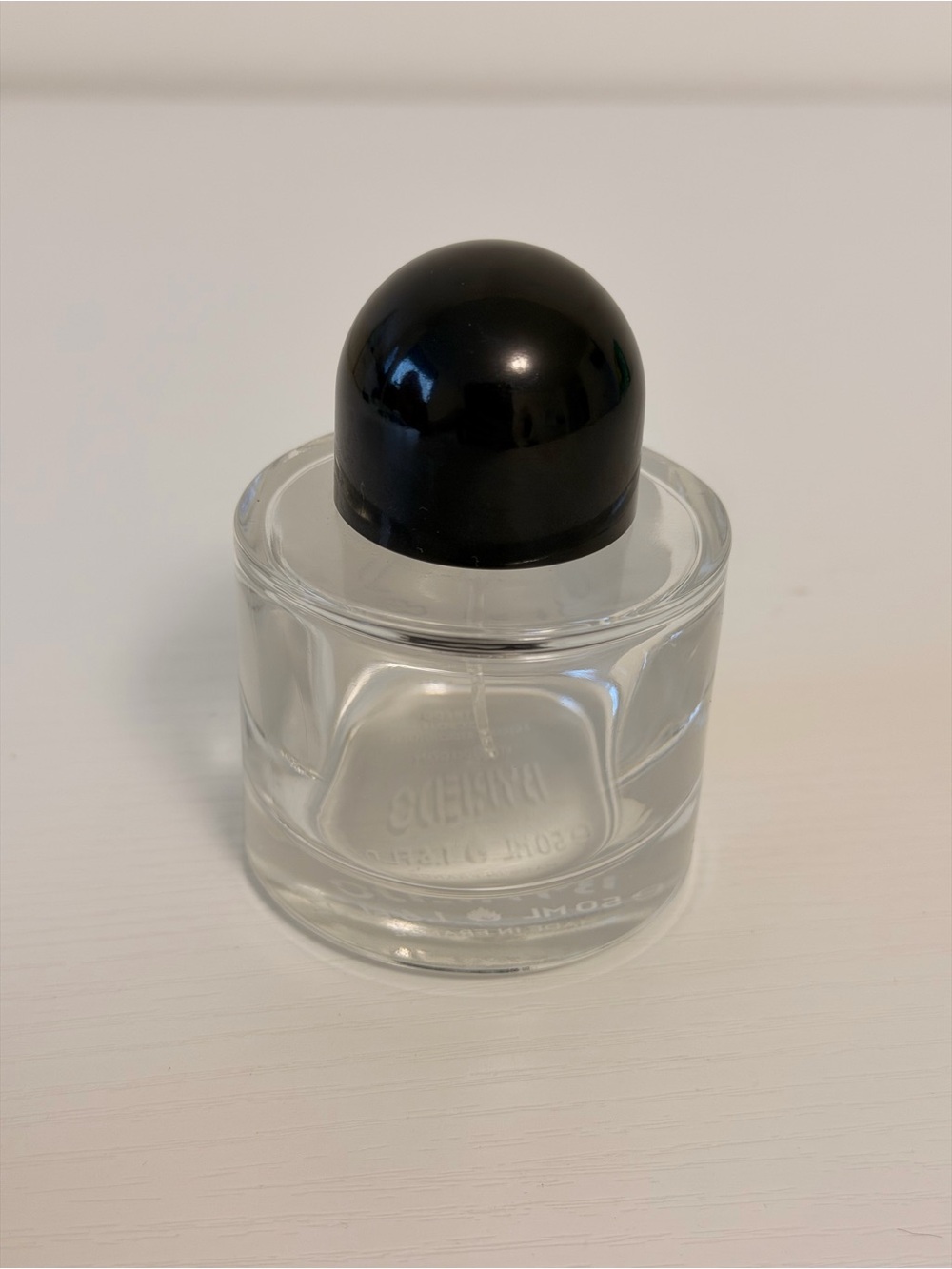 Empty Byredo Gypsy Water — Clear Glass Bottle with Black Cap 50ML 1.6OZ - Picture 2 of 3